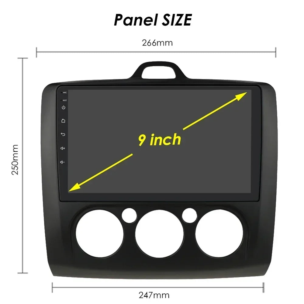 Android 13 Wireless Carplay for Ford Focus Exi MT 2 3 MK2 MK3 2004-2011 9" Car Radio Multimedia Player GPS Navi BT DSP 4G Stereo