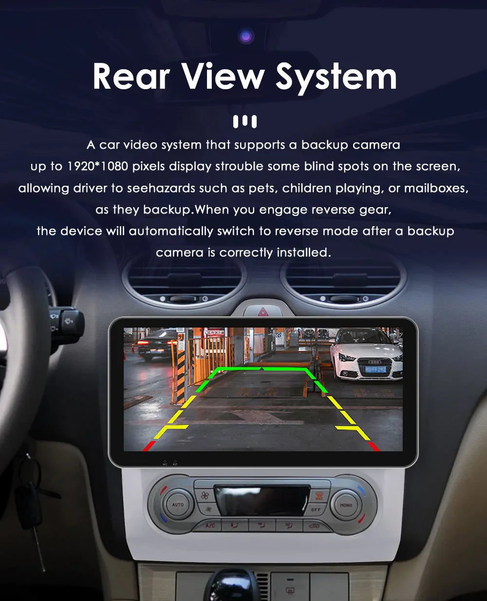 10.33" 2 Din Car Radio for Ford Focus Mk2 Carplay Android 13 Multimedia Video Player GPS Navigation Bluetooth Touch Screen RDS