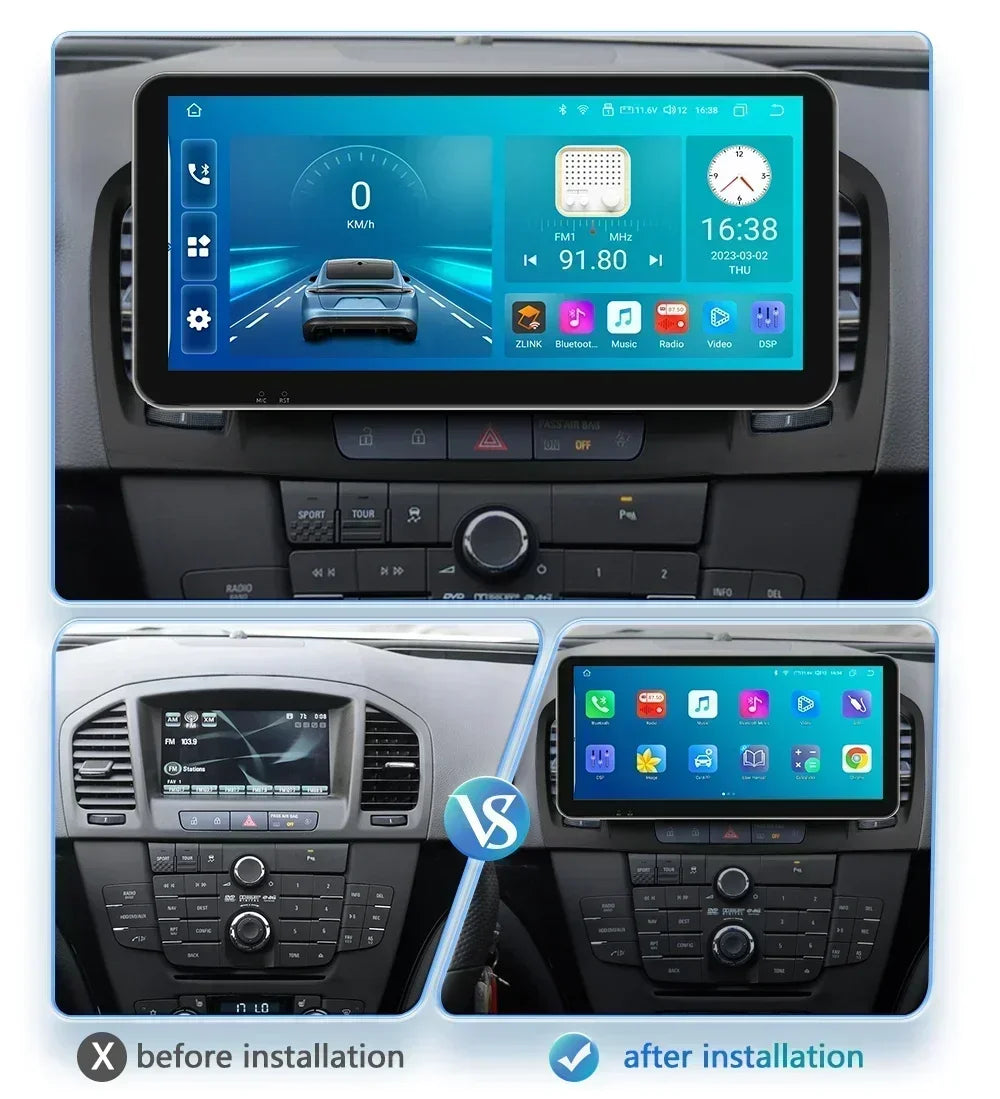 10.33" 2 Din Android 13 Car Radio Multimedia Video Player for Buick Regal Opel Insignia 2009 -2013 Navigation GPS Carplay Screen