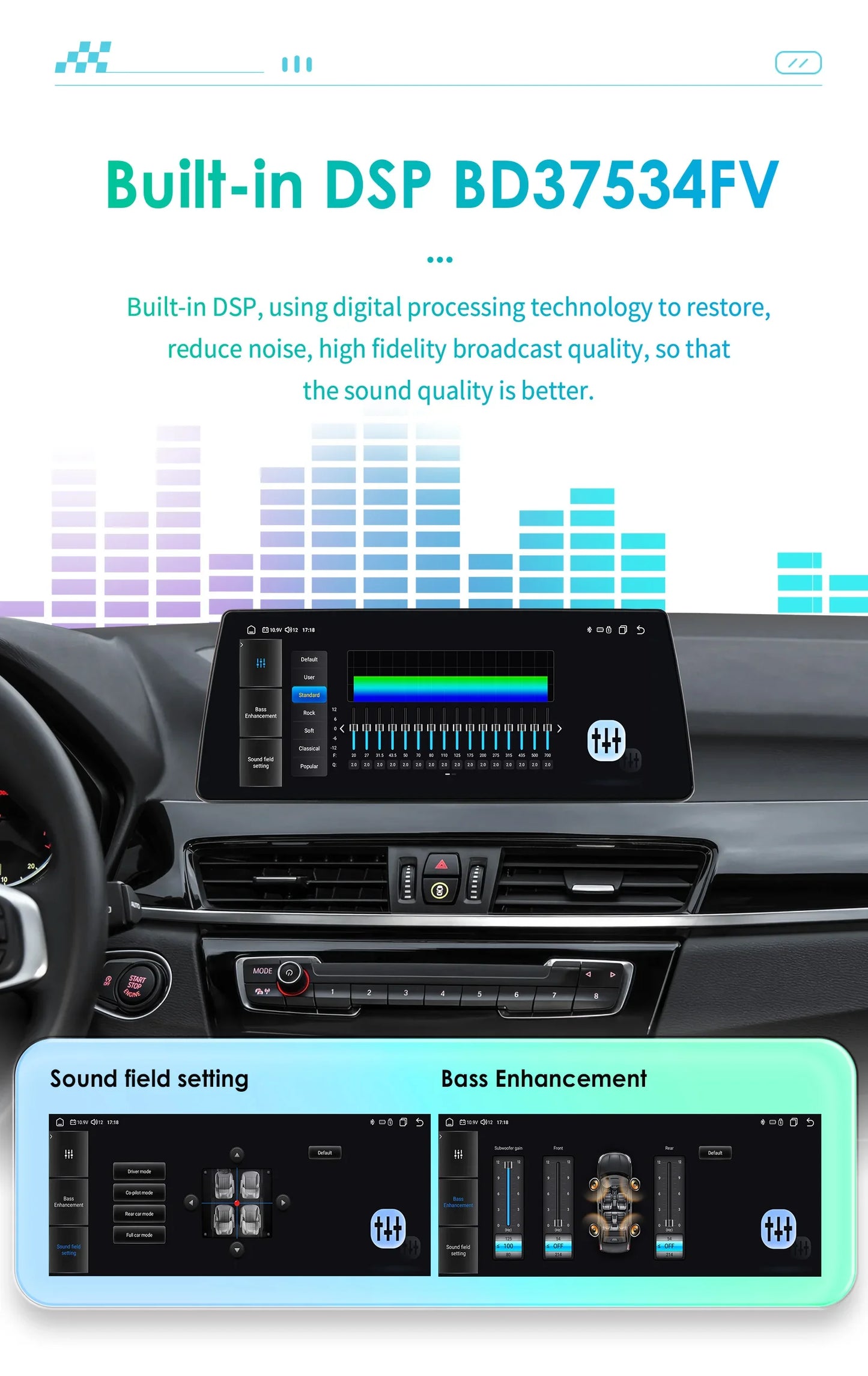 Android 13 Automotive Multimedia 2Din Wireless Carplay Android Auto for BMW X1 F48 (2016-2017)NBT Support AI Pro RDS BT WIFI GPS