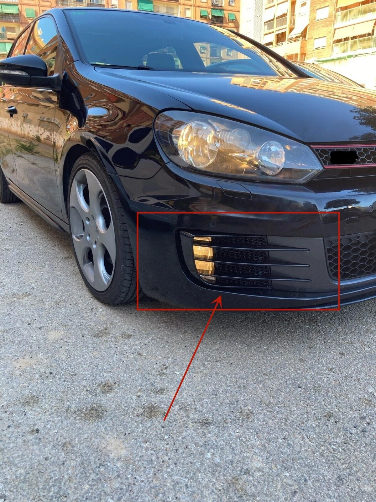 Car Front Bumper Fog Lamp Grille Spoiler For VW Golf 6 MK6 VI GTI GTD R R20 2008-2013 Fog Light Eyebrow Eye Wind Knife Trim
